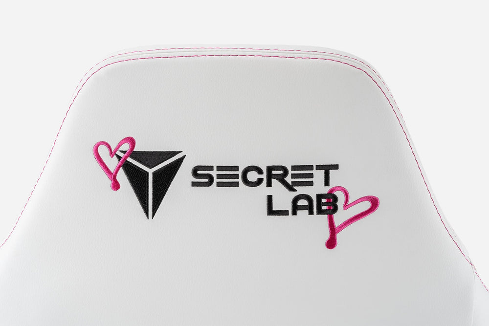 Close up view on headrest of Secretlab Birds of Prey edition gaming chair